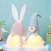 Party Decoration Easter Decorations Gnome Faceless Plush Doll med LED -lampor Söta ornament för barn Män Kvinnor HomeParty Partyparty