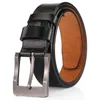 Belts Men Real Cowskin Genuine Leather Belt With Alloy Pin Buckle Plus Size 170 160 150 140 130cm Male Waist Straps For JeansBelts