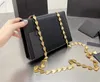 Luxus Designer Einzelne Umhängetasche Klassische Goldene Kette Handtasche Mode Echt Leder Dame Tasche Mit Box3433