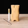 Doğal Bambu Dugout Ahşap Sigara Kılıf 2 Stil 78mm Metal veya Seramik Bir Hitter Yarasa Boru Sigara Filtreleri Sigara Aksesuarları