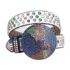 Fashion Western Red Routeaux de métal Boucle Metal Globe Boucle de diamant décontractée Belts Cinturones para Hombre Sintirones Mujer4283489