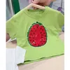 T-shirt per bambini T-shirt per bambini T-shirt magiche che cambiano Flip Modello di anguria Paillettes T-shirt per ragazze Ragazzi Top Tee