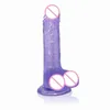 Nxy Dildos Penis Suction False Adult Masturbation Sex Inverted Model Colorful Crystal 0316