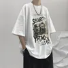 Hip Hop Graffiti Print T-shirts Männer Große Größe M5XL Sommer Mode Casual Tees Männliche Studenten Chic Tops High Street Einfache grundlegende 220610