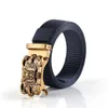 Gordels Chinese stijl Zodiac Totem Belt Kwaliteit Alloy Automatische Buckle Men Casual Nylon Youth and Women Cowboy Beltbelts