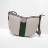 G kleine schoudertas speciale canvas messenger bags voor vrouwen halve maan design handtassen Groen en rood Web designer cross body Diamond Lattice portemonnee 598125 dicky0750