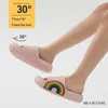 أطفال Utune Slippers Boys Girls Rainbow Beach Sandals Summer Shoes for Kids eva non-slip flic indoor slies 220427