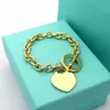 Collana a forma di cuore Bracciale rigido Abito da donna di design di lusso Gioielli di marca Bracciali 3 colori con confezione top259u