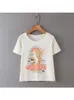 패션 티셔츠 소녀 고품질 소프트 코튼 패브릭 여름 여성 티 스트리트웨어 쉬운 펠트 팜스 밴드 디도 드롭 220616