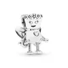 925 Sterling Silber baumelnder Charm mit Blumen-Bella-Bot-Stammbaum-Schloss-Baby-Mädchen-DIY-Feinperle für Pandora-Charm-Armbänder DIY-Schmuckzubehör