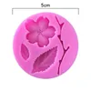 1PC Candy Baking Mold Peach Blossom Shape FONDRANT MOLDS Bolo de estênceis de cozinha DIY Ferramentas aleatórias cor 20220428 D3