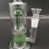 10.6 "Verde Glass Water Pipe Bong Narghilè Tubi Bong Bong Tabacco Smoking Bowl 18mm