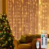 3M LED Rideau Chaîne Fée Lumières Télécommande USB 5V Cuivre Lumières Décoration De Noël Pour La Maison Chambre De Mariage Fête Éclairage De Vacances 8 Modes 3X3M 3X2M 3X1M