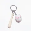 UPS Mini Baseball Softball Party Favors Porte-clés avec batte en bois pour le thème du sport / récompenses d'athlètes souvenirs d'équipe