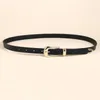 Belts Simple Black Belt Female Fashion Pin Buckle Single Loop Pu Version Of Chaobai Matching Jeans Thin BeltBelts Fred22