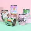 DIY Сублимация вина Tumbler 12 уз Blank Sublimation Tumblers из нержавеющей стали пивные стаканы яичные чашки без стеблей с крышкой