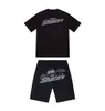 22SS Nowy Trapstar London T Shirt Men Black Short Kurtka krótkie krótkie krótkie spodenki Suit Cotton Streetwear Para S-3xl źródło Hurtowe