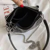 HBP Crossbody Bag Luxury Rhinestone Diamonds Pu Leather Shoulder Handbags For Women Thick Chain Ladies Pures and Handbag 2022 Trend 220727