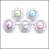 Charms Candy Colors Acrylic Snap Button Women Jewelry Findings 18Mm Metal Snaps Buttons Diy Bracelet Jewellery Wholesale Carshop2006 Dh2K3