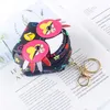 Mini Backpack Key Chains Coin Purse Keychains Rings Brown Flower Leather Owl Car Keyrings Holder Fashion Pouches Bag Jewelry Animal Pendant Trinkets Accessories