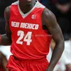 Xflsp 2021 College New Mexico Lobos Maglia da basket personalizzata JaQuan Lyle Corey Manigault Zane Martin Makuach Maluach Vance Jackson Bragg Jr. 4XL