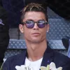 Okulary przeciwsłoneczne moda Ronaldo Mężczyźni Kobiety w stylu Vintage okrągły odcień przezroczysty Ocean Przezroczysty niebieski obiektyw