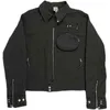 Fararchive High Street Multi Pocket Work Clothes Motorcycle Cowboy Jacket Men's Fashion Vibe Style Lapel Short Coat