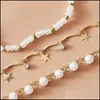 Bracelets de cheville bijoux mode or perle ensemble de cheville pour les femmes en gros N2110161 livraison directe 2021 Gtwom
