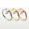Designer Nail Ring Luxury Jewelry Midi Rings for Women Titanium Steel Alloy Goldplated Process Fashion Accessories Fade Never3080941