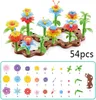 Kits de brinquedos para construção de jardim de flores por atacado- Construa um jogo de arranjo floral de bouquet para crianças pequenas e crianças de 3 a 6 anos de idade, meninas