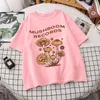 女性用TシャツレトロトリッピーマッシュルームかわいいTシャツoネックカジュアルサマー特大の女性Tシャツ2022ファッションストリートウェア服Y2Kエステット