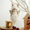クリスマスの装飾素敵な吊りペンダントガールシェイプふわふわの帽子装飾聖天使ペンダントキリストマス