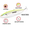 1 adet satan balıkçılık kancaları 18cm 24g büyük uzun balık minnow deniz balıkçılığı yem yem 3d gözler 220830 için güçlü kancalar