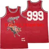 Basquete Masculino BR Remix Juice Wrld X 999 Jersey Cor Vermelha Equipe Bordado E Costura Puro Algodão Respirável Esporte