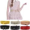 Ceintures Femmes Mode Femmes Ceinture En Cuir PU Dame Creux Fleur Large Taille Ceinture Lier Robe AdornmentBelts Forb22