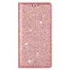 Fashion Shiny Bling Wallet Telefonfodral med kortinnehavare för iPhone 15 Pro Max Samsung S24 Ultra A12 A32 A52 A72