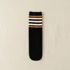 Fashion Brand Boys Girls Cotton Socks Autumn Winter Kids Plaid Striped Knee-High In Tube Socks Child Sock Length 32cm