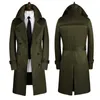 Trench Coats Trench Coats Gepersonaliseerde aangepaste mode groot formaat Midden-lengte Double-breasted Rapel Slim Fit Casual Wind Breaker S-6XLMEN's