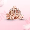 925 silver Pumpkin car charm bead Original Fit bracelet women jewelry gift
