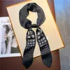 Печать шелковые длинные волосянные ленты для женщин девочек бандана галстука шеи оголовье сумка шарф / шарфы популярные ремень аксессуары для волос 2021