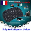 Frankreich auf Lager Mini i8 Wireless Keyboard Fly Hintergrundbeleuchtung Hintergrundbeleuchtung 2,4G Air Mouse Fernbedienung Touchpad Lithiumbatterie für Android TV Box