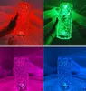 Lámpara de noche LED de cristal táctil de 16 colores recargable con Control remoto accesorio de iluminación decorativa de acrílico de diamante para interiores