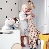 386580 cm große Größe Simulation Giraffe Plüschspielzeug Weichgefüllte Tier Schlafzeug für Jungen Mädchen Geschenk Kinder 220707