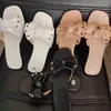 Плоские тапочки для женщин 2022 Летние лук скользит с твердыми туфлями женская пляжная обувь плюс размером с новые ytmtloy Indoor Ladies 1 220610