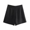 Xitimeao Spring Autumn Women Shorts Simple Style Sexiga korta byxor HIGHT midjeshorts Svart Casual Ol Pants 220611