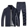 Trajes de pista para hombres traje de ropa deportiva para hombres traje de pista masculino sets activos activos primavera de otoño ropa 2pc chaqueta pantalones asiáticos l-4x