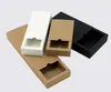 Black Kraft Gift Package Card Box Packing Gift-Box White Paper Drawer-Box Cardboard gynnar gåvor Förpackningsboxar SN4570