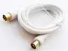 Cuprum 4N OFC Coaxial Audio Video TV PAL Male to Female RF Cable White Color 1.8m/1pcs