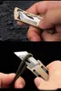 Высококачественный маленький карманный нож EDC D2 с атласным лезвием, латунная ручка, мини-ножи для улицы K1605
