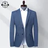 Giacche da abito casual Blazer da uomo Matrimonio Blu Slim Fit Capispalla oversize monopetto Blazer Eleganti cappotti di lusso Coreano 220801
